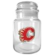 Calgary Flames 31oz Glass Candy Jar NHL Hockey