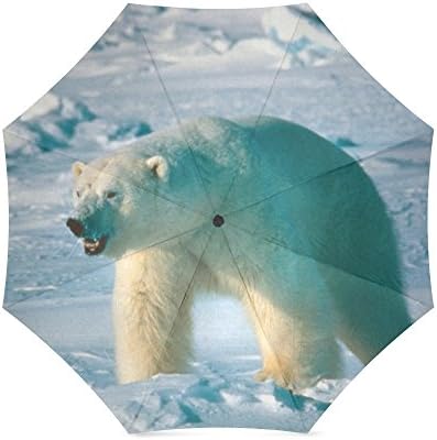 Mother/Father Gift Cool Polar Bear Compact Travel Windproof Rainproof Umbrella