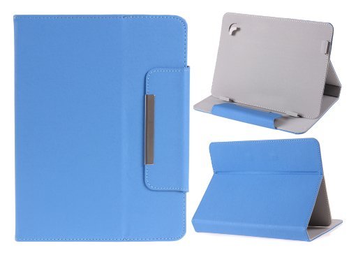 GreatCase Universal Carrying Case Folio Faux Leather Stand Flip Cover for 8 Inch Android Tablet (8 Inch, Blue)