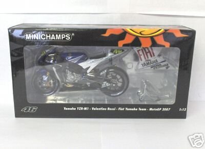 Childrens Toyshop  Toys : 1/12 Scale Motorbikes - Yamaha Yzr-M1 V. Rossi Fiat Yamaha Team 2007