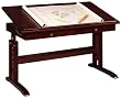 Multicolor use Writing Table W / 2 Drawers, TWO-DRAWER, DARK CHERRY