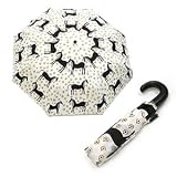 marimekko マリメッコ ムスタタンマ 黒い馬柄 ミニオート 折りたたみ傘 アンブレラ ホワイト MINI AUTO OPEN/CLOSE 912 88 MUSTA TAMMA White