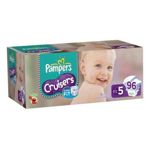 Pampers Cruisers Diapers Big Pack, Size 5, 96 Count