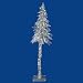 3' Pre-Lit Silver Sparkling Fantasy Artificial Christmas Tree - Clear Lights