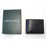 Giorgio Armani Black 100% Leather Wallet w/ 10 Credit Card Slots ART466