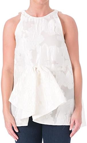 Giambattista Valli Womens Textured Sleeveless Tank Top White 40