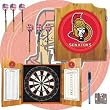 NHL Ottawa Senators Dart Cabinet includes Darts and Board