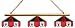 Imperial Chicago Bulls Licensed Three Shade Stained Glass Billiard Table Lamp