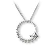 Ariel 18ct White Gold 0.25ct Diamond Circular Pendant