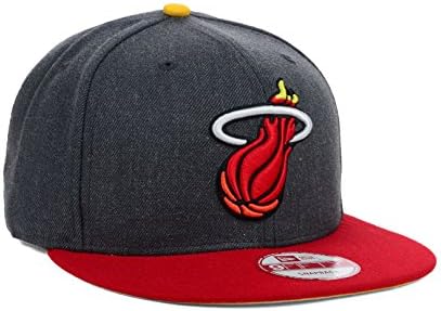 New Era 9Fifty Miami Heat HWC Retro Baseball Cap Heather Graphite/Cardinal Red