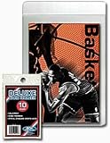 BCW Semi-Rigid Deluxe Card Holder - (10 Pack) Baseball, Football, Basketball, Hockey, Golf, Single Sports Cards Top Load - Sportcards Card Collecting Supplies
