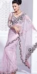 Beige Net Designer Saree