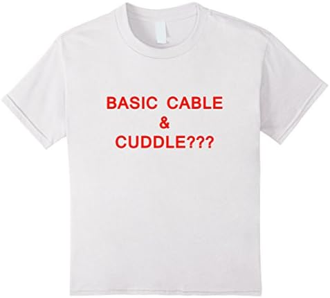 Basic Cable &amp; Chill Funny Netflix Parody Shirt - Kids 10 - White
