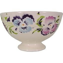 Pansy pansies Stenciled Fruit Design Cafe au Lait Bowl ~ French Designs