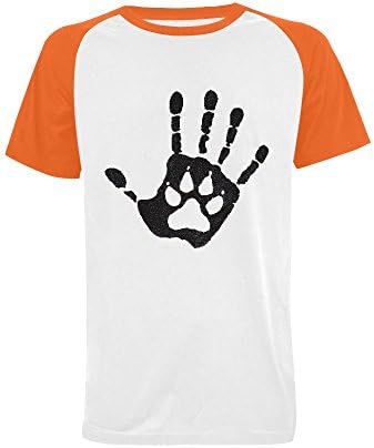 Jonnert Men's Wolves Art Short Sleeve Raglan T Shirt (USA Size)