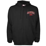 Arkansas Razorbacks Black Arched Small Logo Zip-up Hoody Sweatshirt