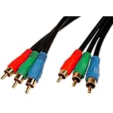 New 6Ft 3 RCA Component Video Cable FOR HDTV DVD VCR
