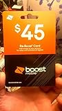 $45 Boost Mobile Card Refill Reboost - PIN Sent to You Via Email in Minutes
