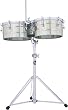 Latin Percussion LP256-S Tito Puente Stainless Steel Timbales, 12'' & 13''