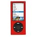 GTMax Red Rubberized Snap on Crystal Cover Case for Apple iPod nano 16GB 8GB 5th 5G Generation NEWEST MODEL