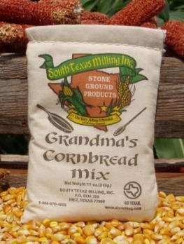 South Texas Milling Grandma's Cornbread Mix - 11 oz Cloth Bag by Cornbread & Muffin Mixes