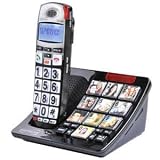 Serene Innovations DECT 6.0 Amplified Big Button Cordless Phone with Talking Caller ID and Photo Buttons