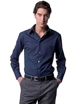 Russell Collection Men_S Long Sleeve Tencel Fitted Shirt