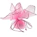 10 Designer Organza Fabric Drawstring Gift Bags Pouches Party Favor Gifts Packaging Pink Medium Size