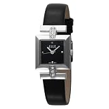 ELLETIME Women's EL20021S01C Steel Black Dial Black Strap Watch
