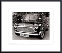 Art Poster Metal Framed Print - Classic Mini Cooper (Angle Shot) - Artist: Chris Williamson- Poster Size: 16 X 20