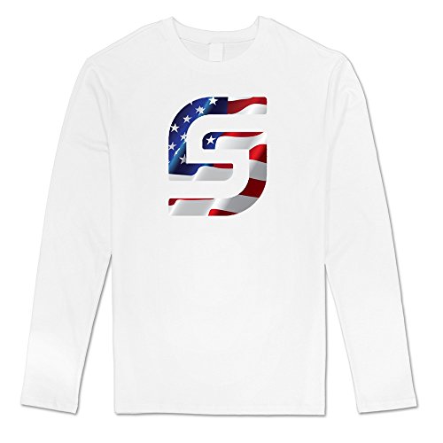 WXMY Men's 100% Cotton Jordan Spieth Logo USA Flag PGA Long Sleeve