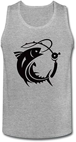 FLLVXP Men's Fishing Round Logo Tank Top 100% Cotton