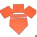 Set of Orange Throw Down Bases-5 Piece - Baseball