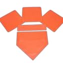 Set of Orange Throw Down Bases-5 Piece - Baseball