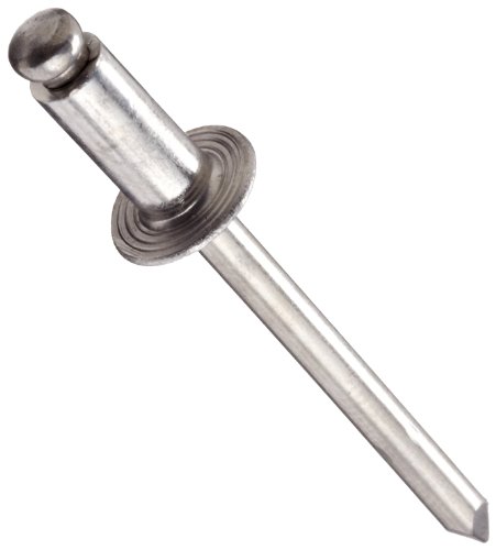 Aluminum Open End Blind Rivet 3/16 Diameter , .450 Length, Drill # 11, Grip .126-.187 (Pack of 100)