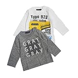 子供服 ベビー　長袖　Ｔシャツ　男の子 日本製 男の子　長袖Ｔシャツ 90 GRAYロゴ