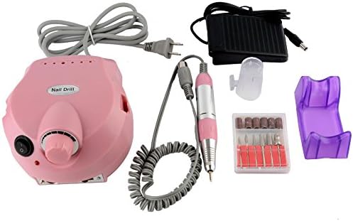 NeBeauty Cosmetics Salon Expert Premium Pink Manicure Electric Nail Drill File Acrylic Kit Bit Set Gel Salon Art Tool Polish