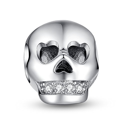 Glamulet Art Glam Skull Charm Women's 925 Sterling Silver Fits Pandora Bracelet