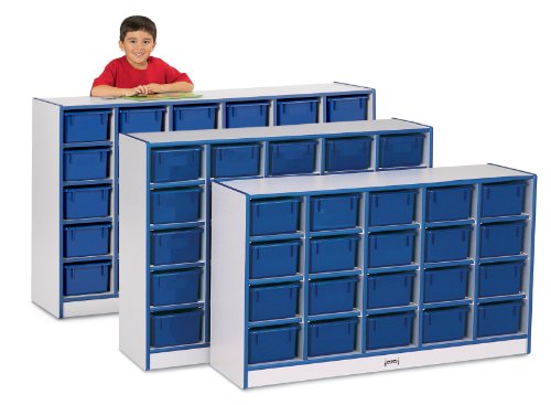 20 Tray Mobile Cubbie Without Trays - Black Orange