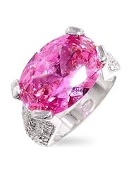 Pink Ice Ovaline Ring