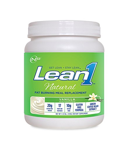 Lean 1 Natural Fat Burning Meal Replacement 15 Servings (Vanilla)