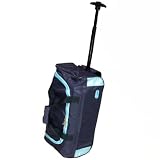 5 Cities Super Lightweight Cabin Approved Luggage Bag (Navy/Light Blue)