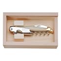 Ivory Color Handles Laguiole wine waiter corkscrew as used by professionals in gift box French imported