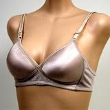 January Corset Lite Brown Satin No Wire Padded Bra #3618
