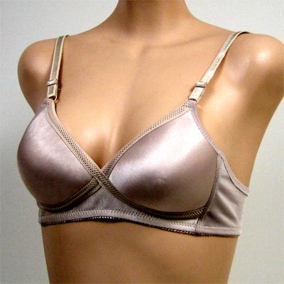 41rqZ5b5XmL January Corset Lite Brown Satin No Wire Padded Bra #3618