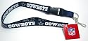 DALLAS COWBOYS BLUE NFL TEAM LANYARD NECKLACE KEYCHAIN
