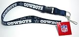 DALLAS COWBOYS BLUE NFL TEAM LANYARD NECKLACE KEYCHAIN