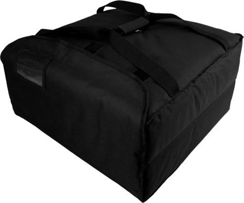 24" Black Fabric Pizza Delivery Bag, Holds (3-4) 24" Pizzas, Side Loading, Case Qty (2)
