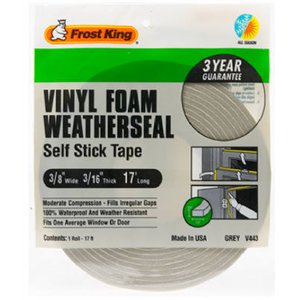 3/8x3/16 GRY Foam Tape