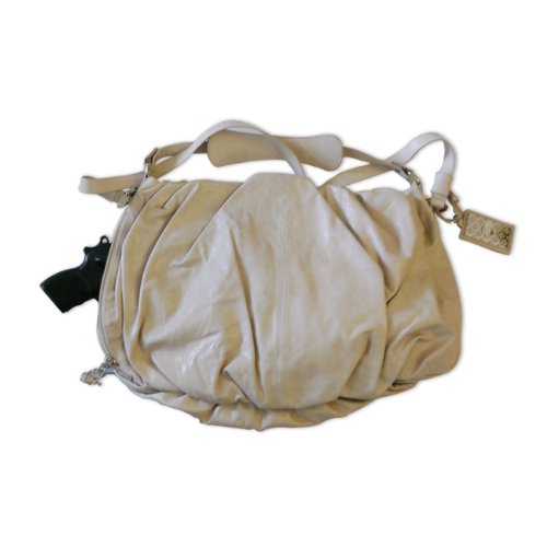 Concealed Carry Gun Purse Pleated Gathered Leather Bag 